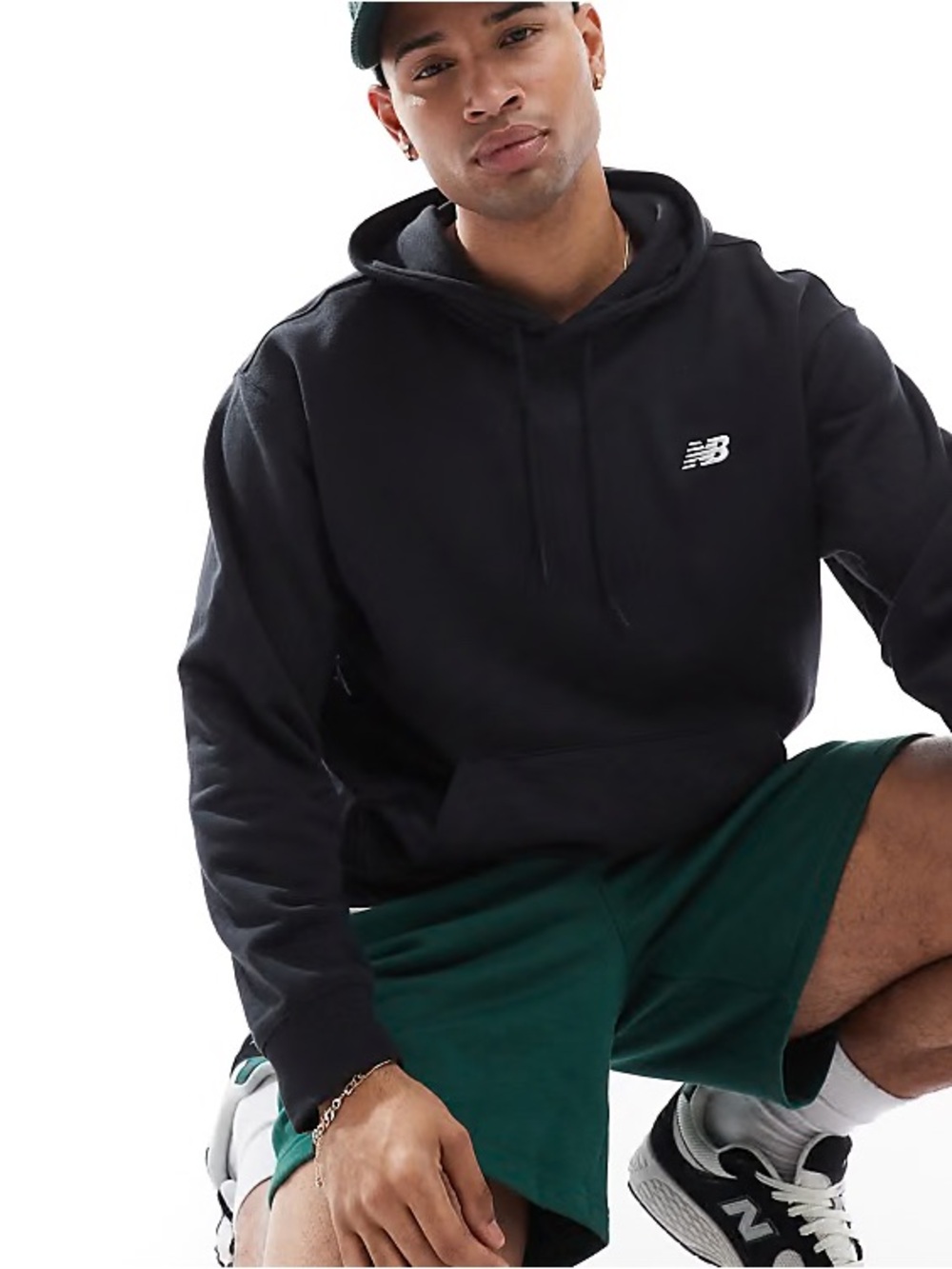 New Balance Sport Essentials Fleece Hoodie relaxed fit~Men's L black